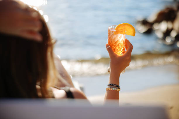 istock Drinking summer cocktail on the beach! 2164698386