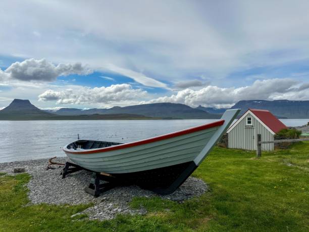 A scenic photo showcasing a historic livestock boat