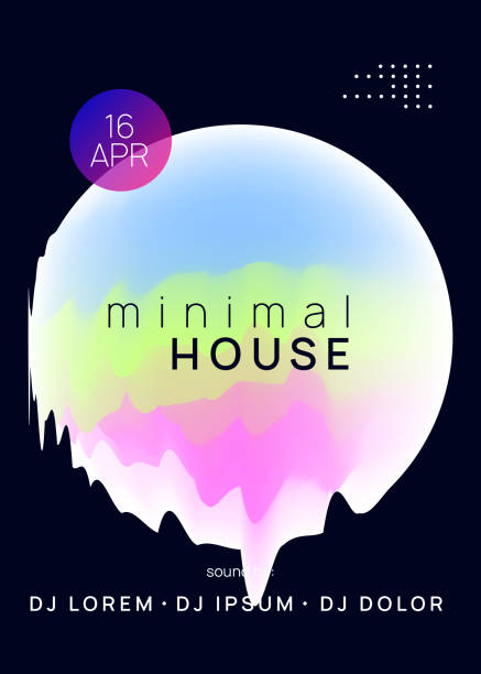 istock Club Party. Minimal Pattern For Brochure Design. Wavy Electronic Flyer. Modern Glitch For Cover. Electro And Nightlife Shape. Pink And Blue Club Party 2164699378