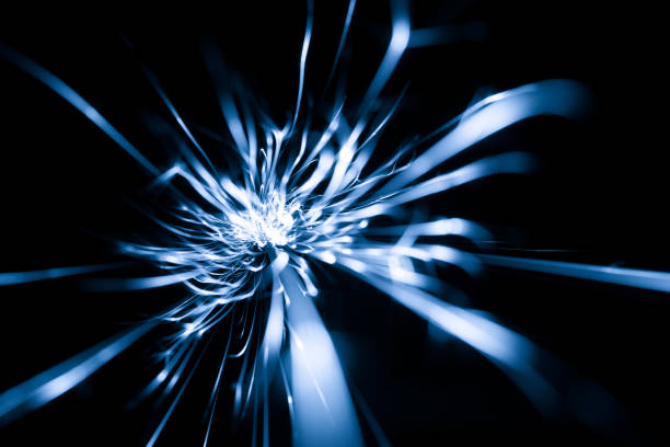 istock blue sparks from the grinder glowing in the dark 2164700717