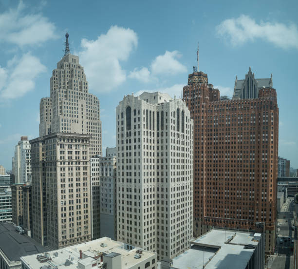 The Detroit skyline.