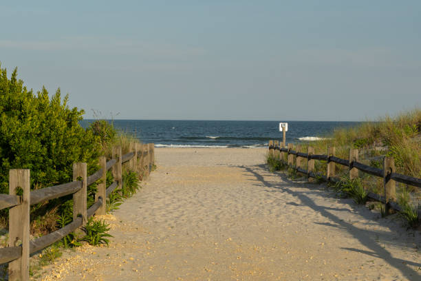 Late afternoon walk to the beach in Stone Harbor, New Jersey