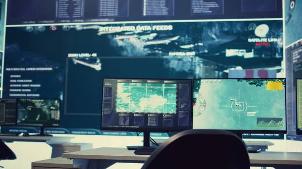 istock Government anti terrorism operation room equipped with a big display 2164703998
