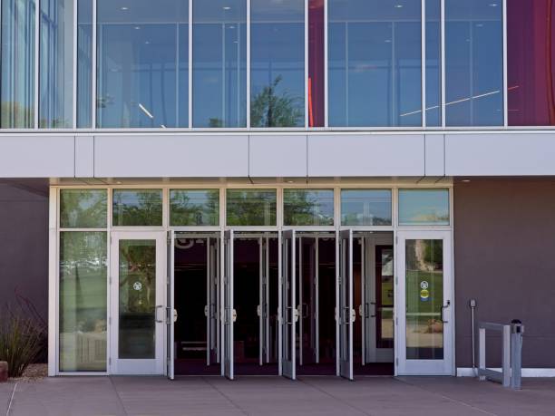 istock Multiple door entrances into sports complex 2164704946