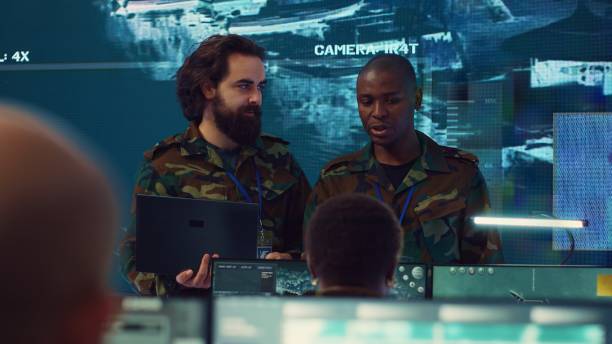 istock Commanders team conducting briefs to inform and update their troops 2164707520