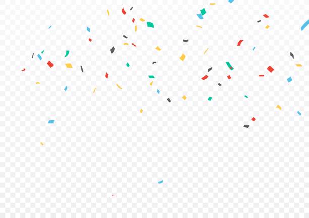 istock Abstract colorful confetti banner, isolated on transparent background 2164714780