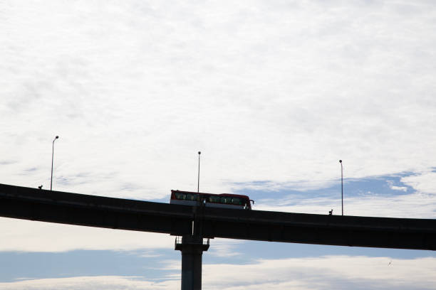 istock Low-angle view of the concrete bridge 2164716612