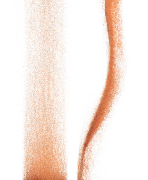 istock Abstract cloud fly. Orange colored sand splash throwing in Air. White background Isolated high speed shutter, throwing freeze. Brick Sand flying explosion, ground sands grain wave explode 2164724070