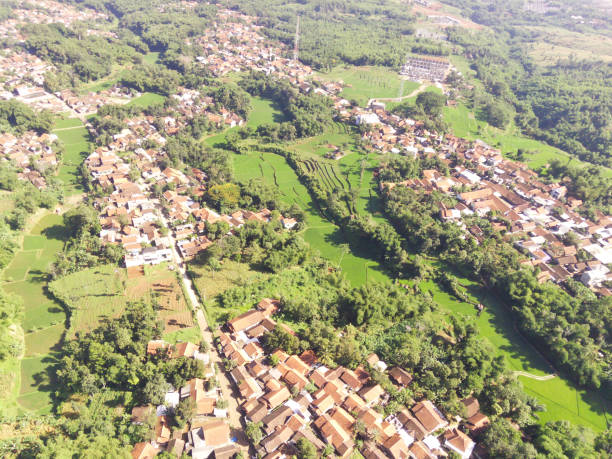 istock Dense village in a valley 2164724961