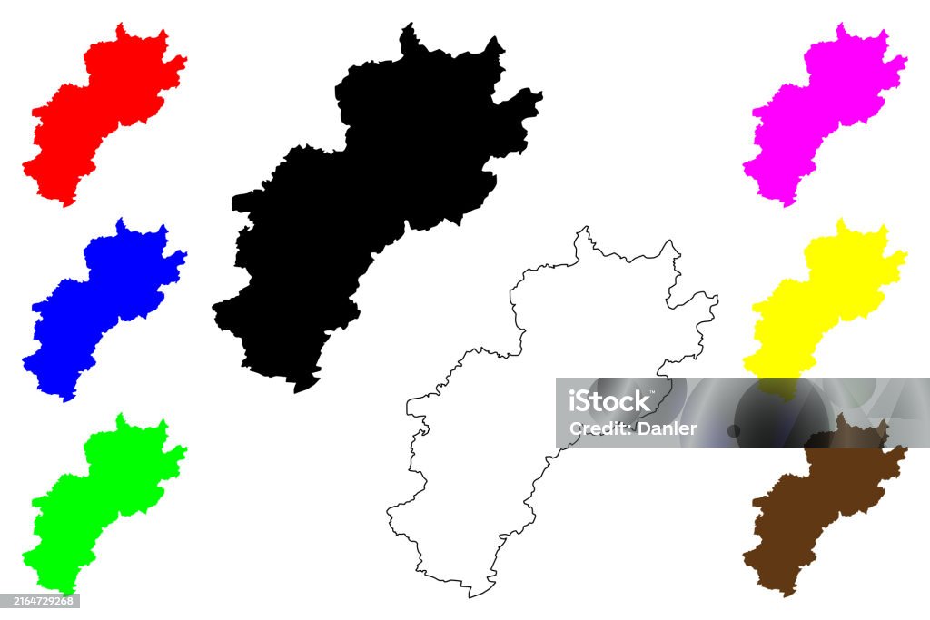 Kusel District Map Vector Illustration Scribble Sketch Kusel Map Stock ...