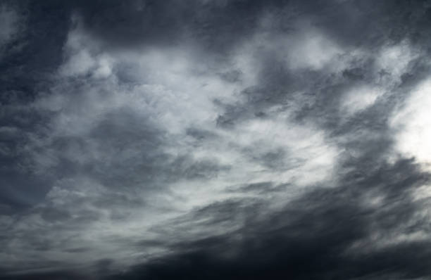 istock Cloud storm sky dark rain lightning thunder stoumy typhoon Nature light scene rainy atmosphere damage effect carbon dioxide dust air pollution 2.5 Pm, texture nature windstorm weather skyscape. 2164734340