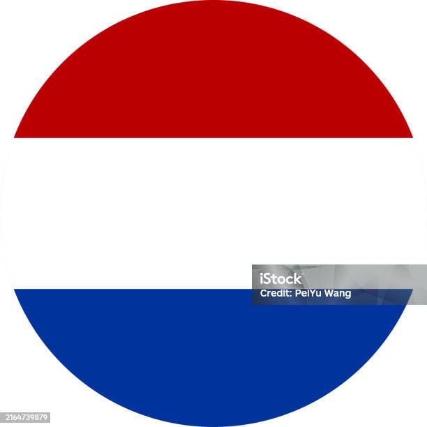 Netherlands Flag Rounded Dutch Flag Illustrator Country Flags Round Stock Illustration ...