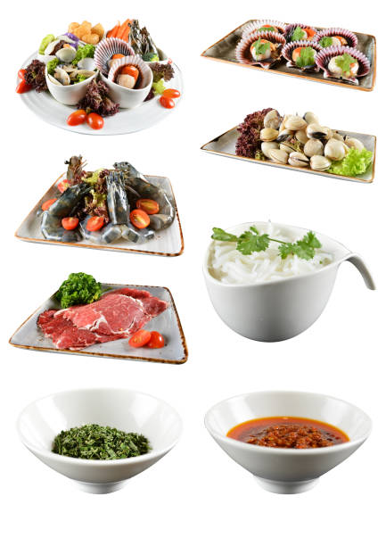 istock raw bbq thai grilled fresh big tiger prawn satay stick seafood meat vegetable beancurd corn meat ball mushroom in white plate for steam boat pot ingredient cafe halal food menu for restaurant 2164740152
