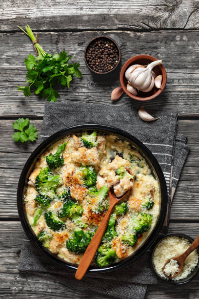 istock Chicken Divan with broccoli and panko, top view 2164740825