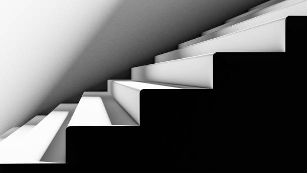 istock Staircase in black and white 2164741648