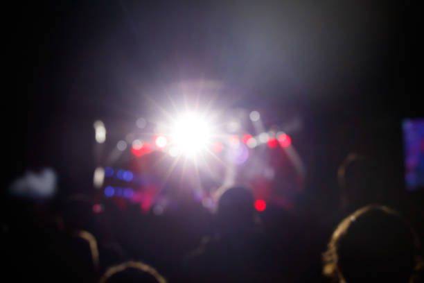 Bokeh of a stage at a concert. Abstract background.