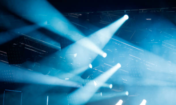 istock Blue light at a concert. Abstract background 2164743119