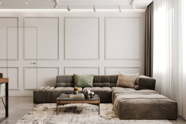 Living room with large sofa