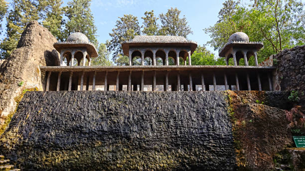 istock Man-made waterfall inside the Rock Garden, Chandigarh, India. 2164743689