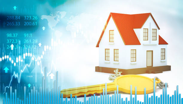 istock Real estate stock market graph 2164744894