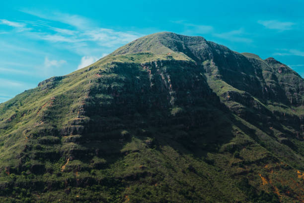 istock Majestic Green Mountain Under Clear Blue Sky 2164745549