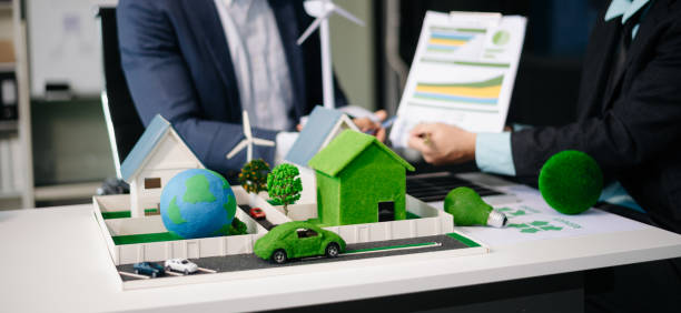 istock Business team people planning hand using laptop for working technology and business Net zero and carbon neutral concept.NET ZERO 2164747829
