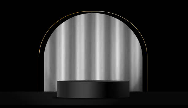 istock Black Friday background,Studio Room Cylinder Podium Stage Pedestal for product background,Vector Template Platform 3D mockup display with Light,Shadow on White Wall Concept for Jewelry,Cosmetic banner 2164751589