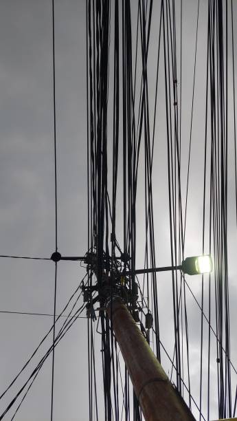 istock Electric poles with chaotic cables in Jakarta 2164752133