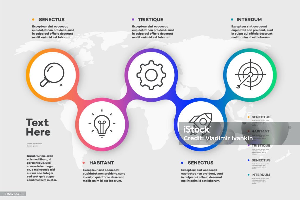 Infographic Template Timeline Process Color Style Stock Illustration ...