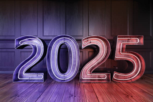 istock 2025 Neon Sign Against Black Wall 2164757464