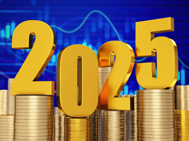 istock 2025 Sitting Over Coin Stacks with a Financial Chart 2164757579