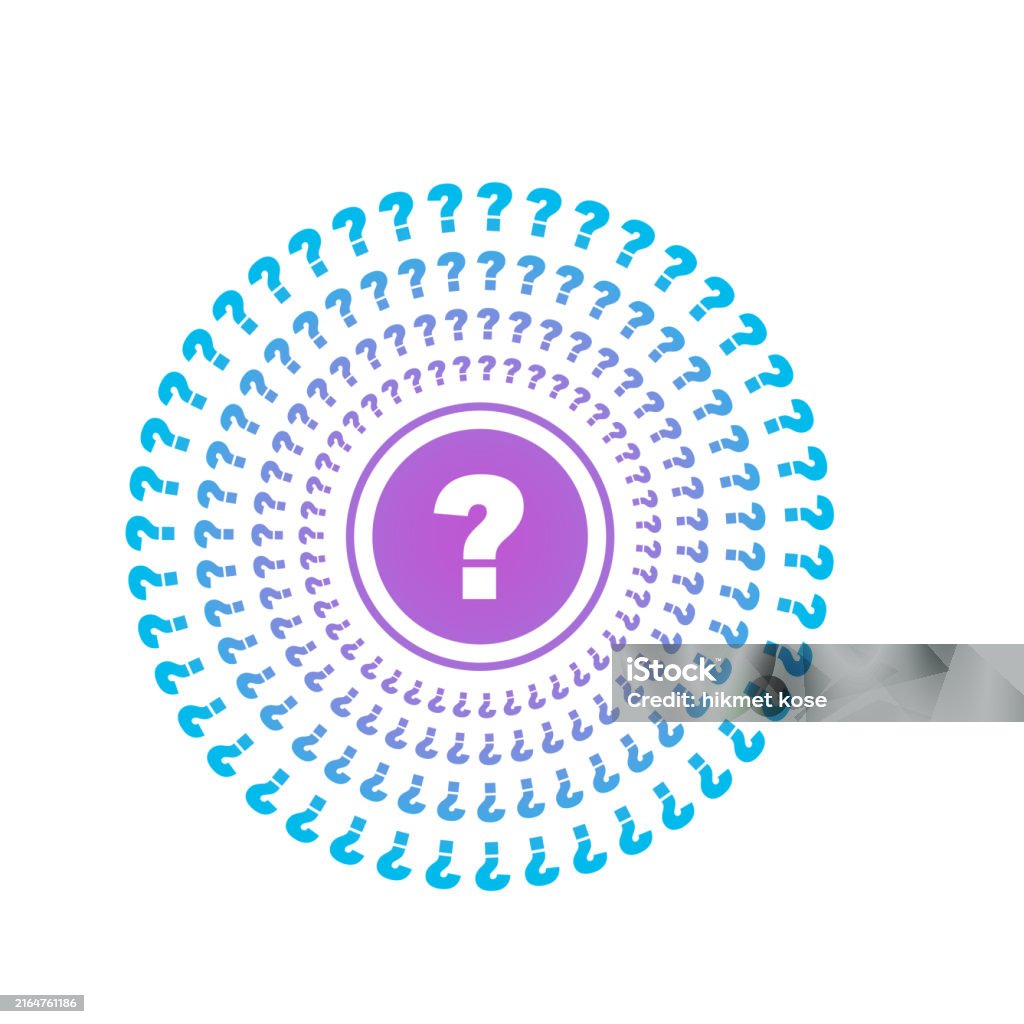 Question Circle Frame Question Mark In Circle Question Marks Revolving Around The Circle ...
