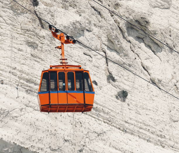 istock Sky lift in Israel. Funicular. Mountain Cable Car. Transportation Concept 2164766678