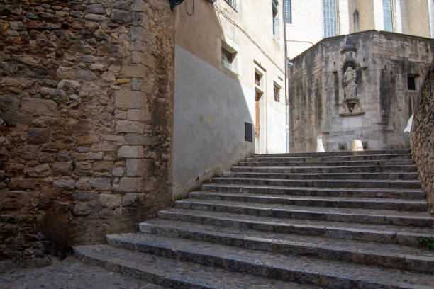 istock Stone steps leading to Girona's old church 2164767082