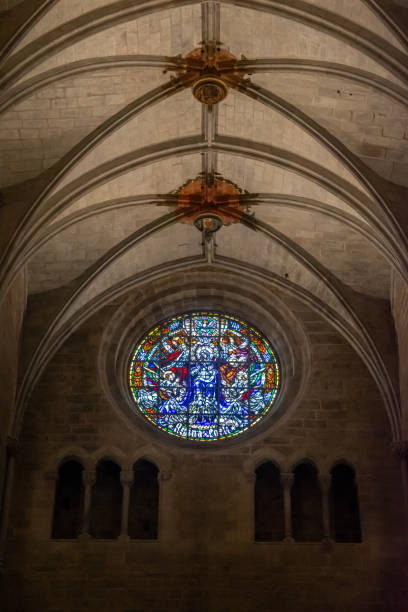 istock Stained Glass Window in Basilica de Sant Feliu 2164767706