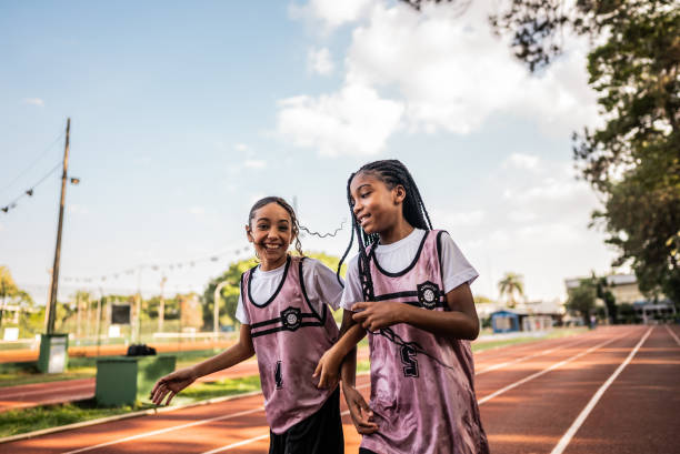 istock Athlete girls talking on a running track 2164767789