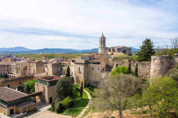 istock Historic view of Girona with cathedral 2164768466