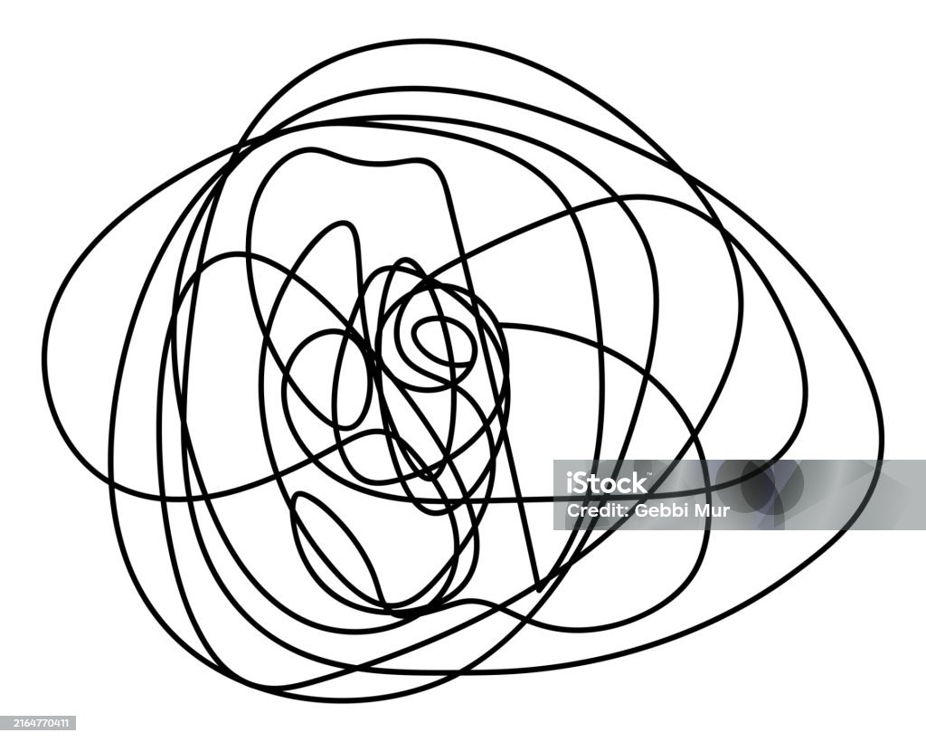 Abstract And Confusing Designs Confused Elongated Doodle Shape Hand Drawn Abstract Object Chaotic ...