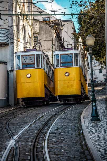 istock Tramways Rolling Parallel In Lisbon, Portugal 2164772317