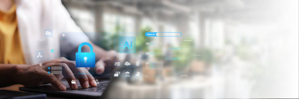 istock Cyber security and Security password login online concept Hands typing and entering username and password of social media. 2164773448