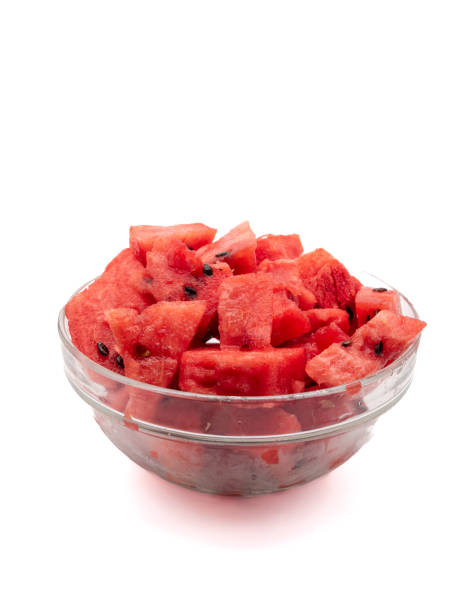 istock bowl of watermelon fruit cube slice isolated on white background 2164776923