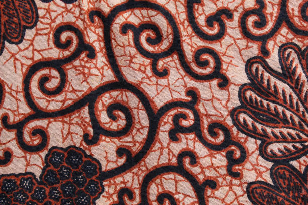 istock texture of Indonesian batik patterns on cloth. 2164782525