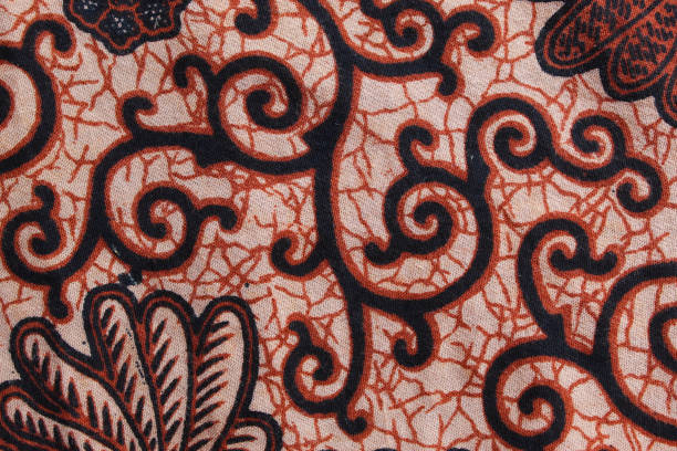 istock texture of Indonesian batik patterns on cloth. 2164782540