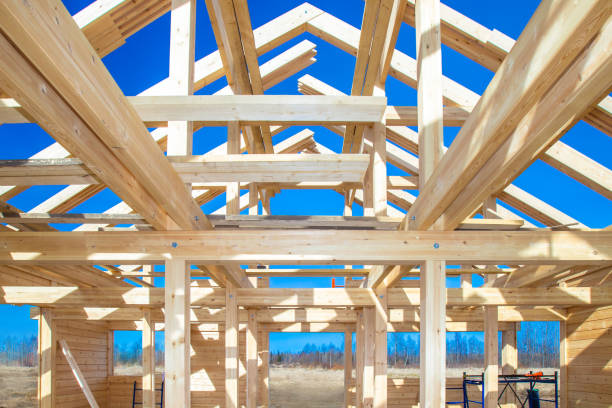 istock Carcass home. Building. Build your home. Start of construction. 2164790479