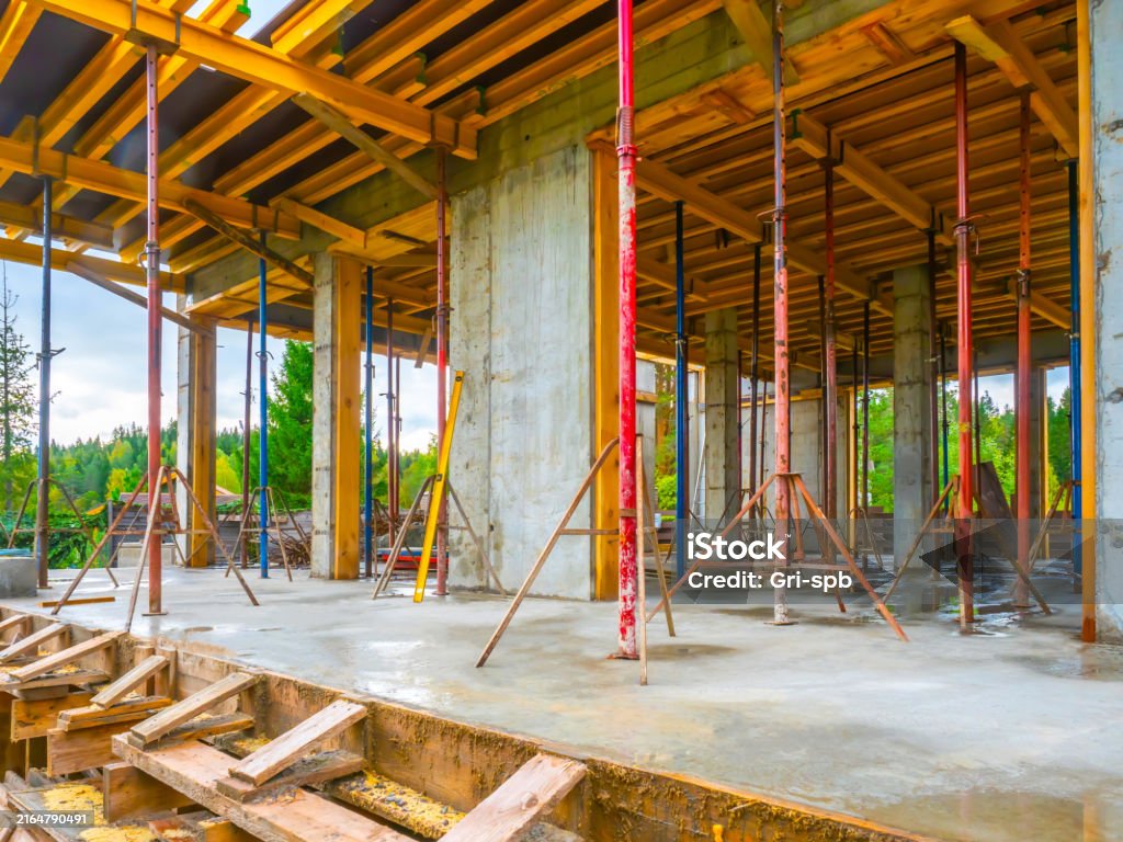 Formwork Civil Construction Of The Building Pouring Concrete Formwork For Pouring ...