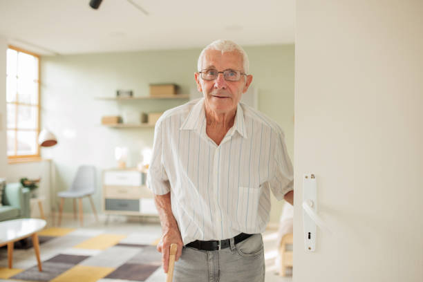 istock Portrait of a senior man at home 2164792243
