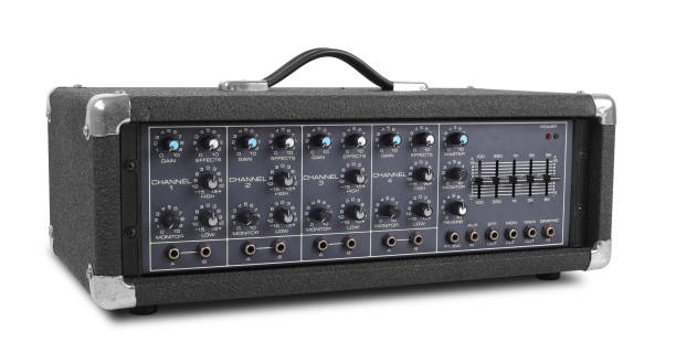 istock Music and sound - Mixing power amplifier isolated 2164793295