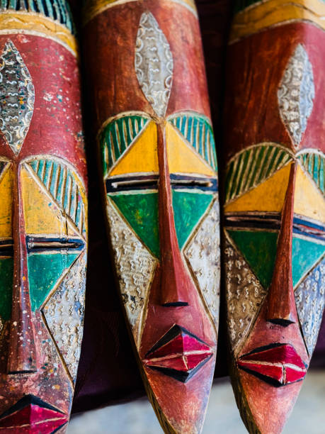 istock Vibrant African Masks 2164793413