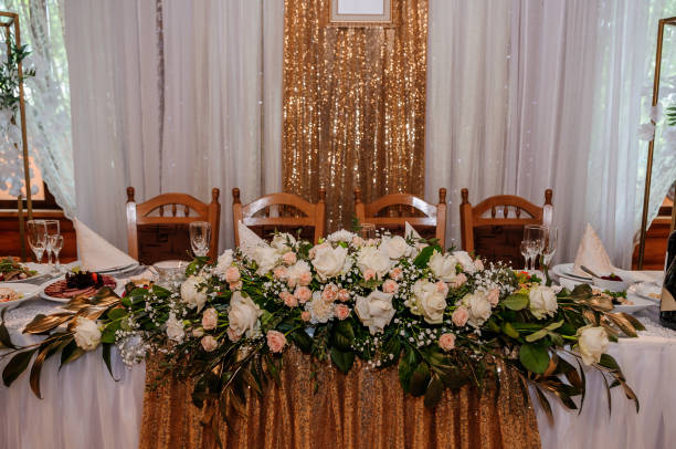 Table setting for a wedding event