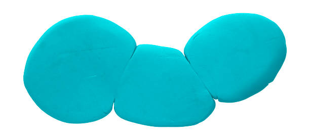 Plasticine is a light blue brush isolated on a white background.